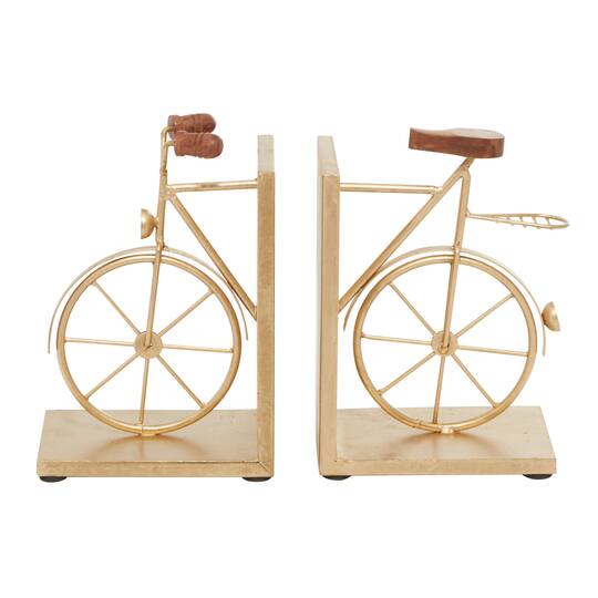 9" Contemporary Bicycle Iron Bookend Set
